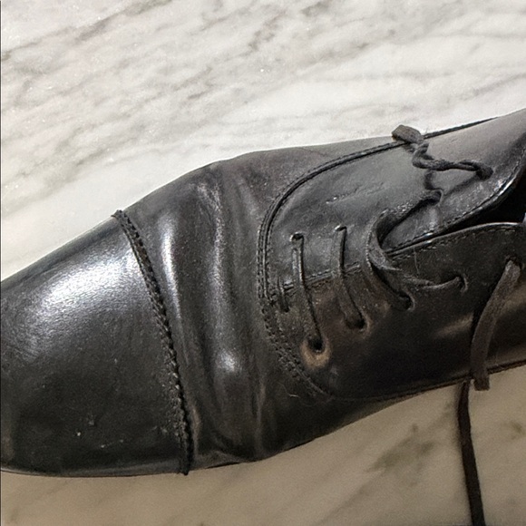 Salvatore Ferragamo Black Leather Oxfords - Picture 5 of 6